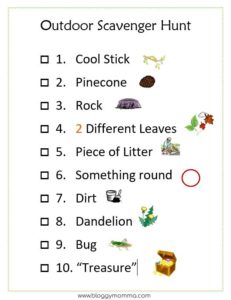 THE BEST KID'S SCAVENGER HUNT - Bloggy Momma