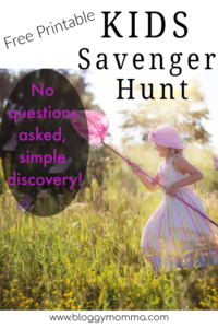 kids scavenger hunt