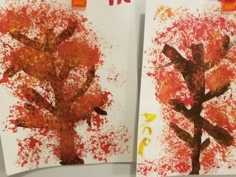 Painted Fall Trees - Kids Craft - Bloggy Momma Holidays & Activities