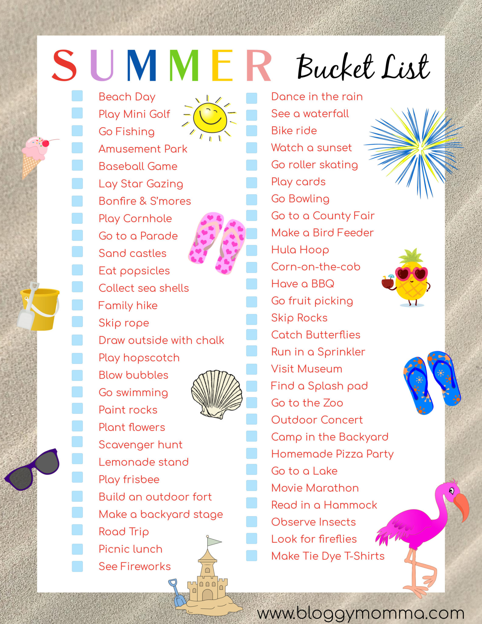 SUMMER BUCKET LIST FOR FAMILY FUN - Bloggy Momma